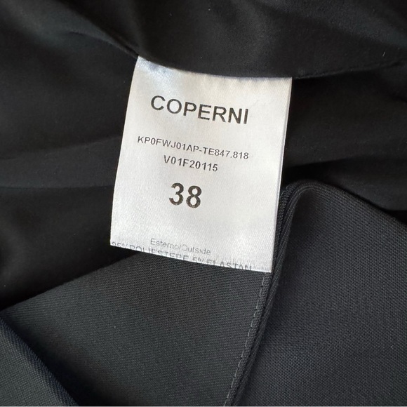Coperni Charcoal Women's Asymmetrical Fitted Blazer - Picture 8 of 12